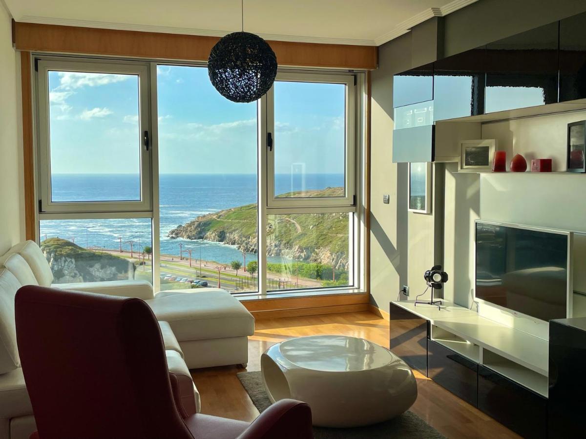Parking, Vistas Al Mar Y Tres Habitaciones La Corogne Extérieur photo